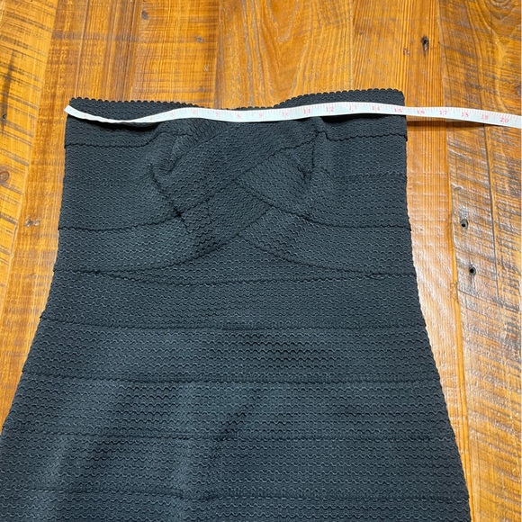 Sans Souci NWT Black & Gold Strapless Bodycon Bandage Dress Size Large - Picture 3 of 7